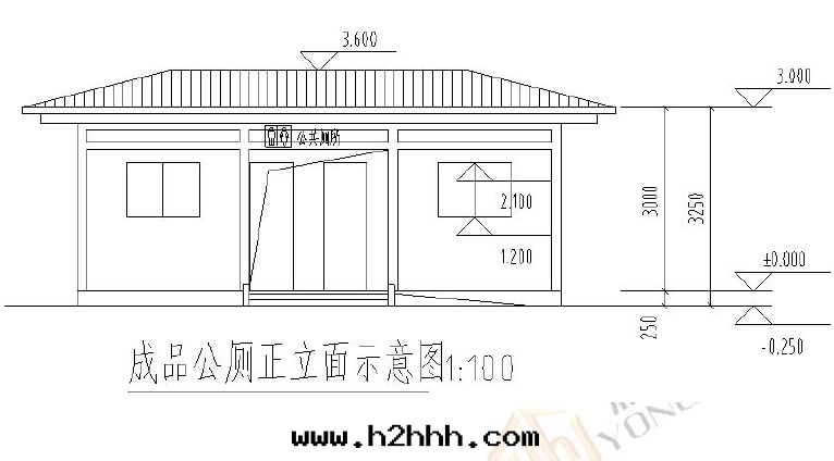 环保公(gōng)廁正(zhèng)面(miàn)图(tú)